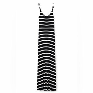 Forever 21 Black and White Striped Maxi Dress